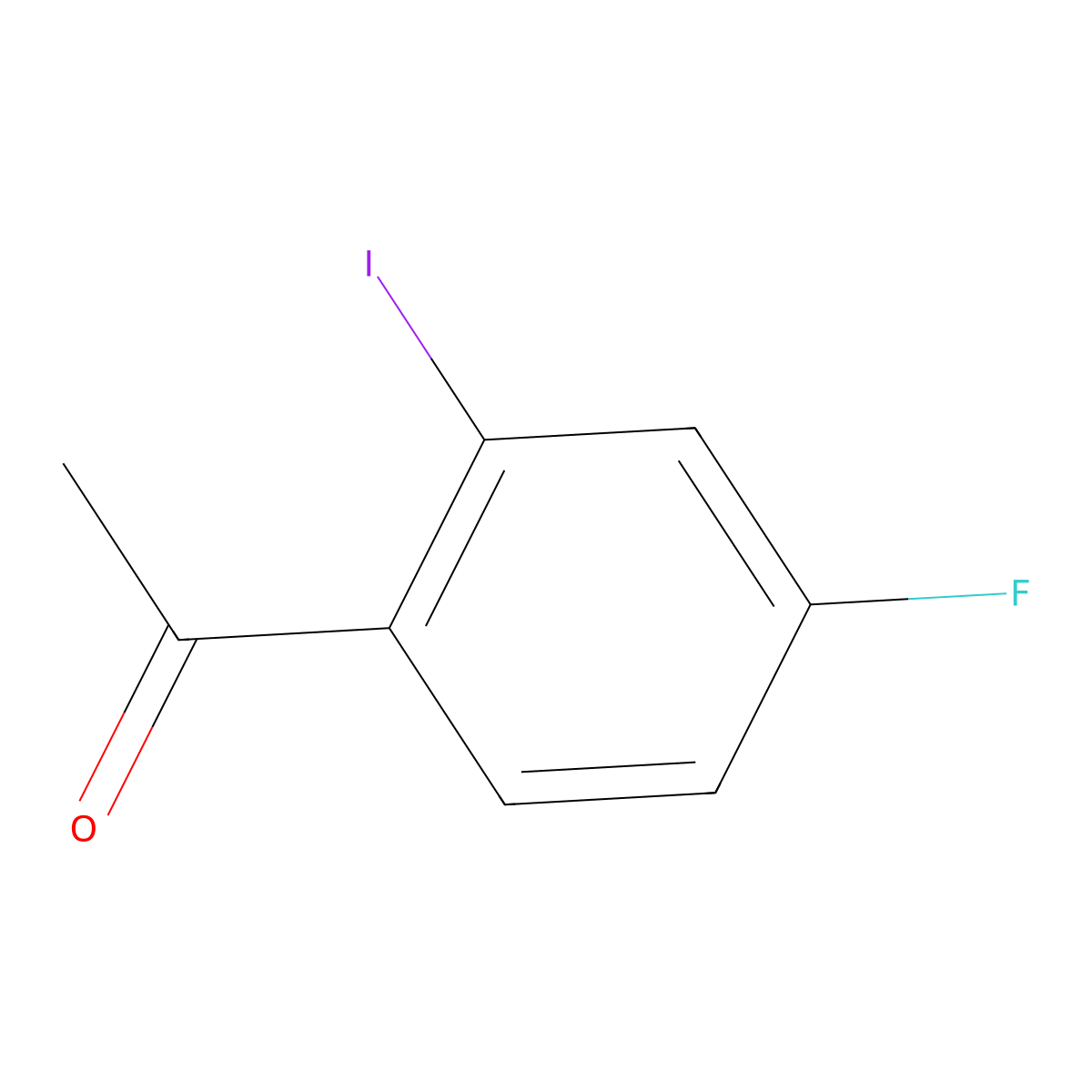 1-(4-Fluoro-2-iodophenyl)ethan-1-one molecular structure, CAS 51788-78-4
