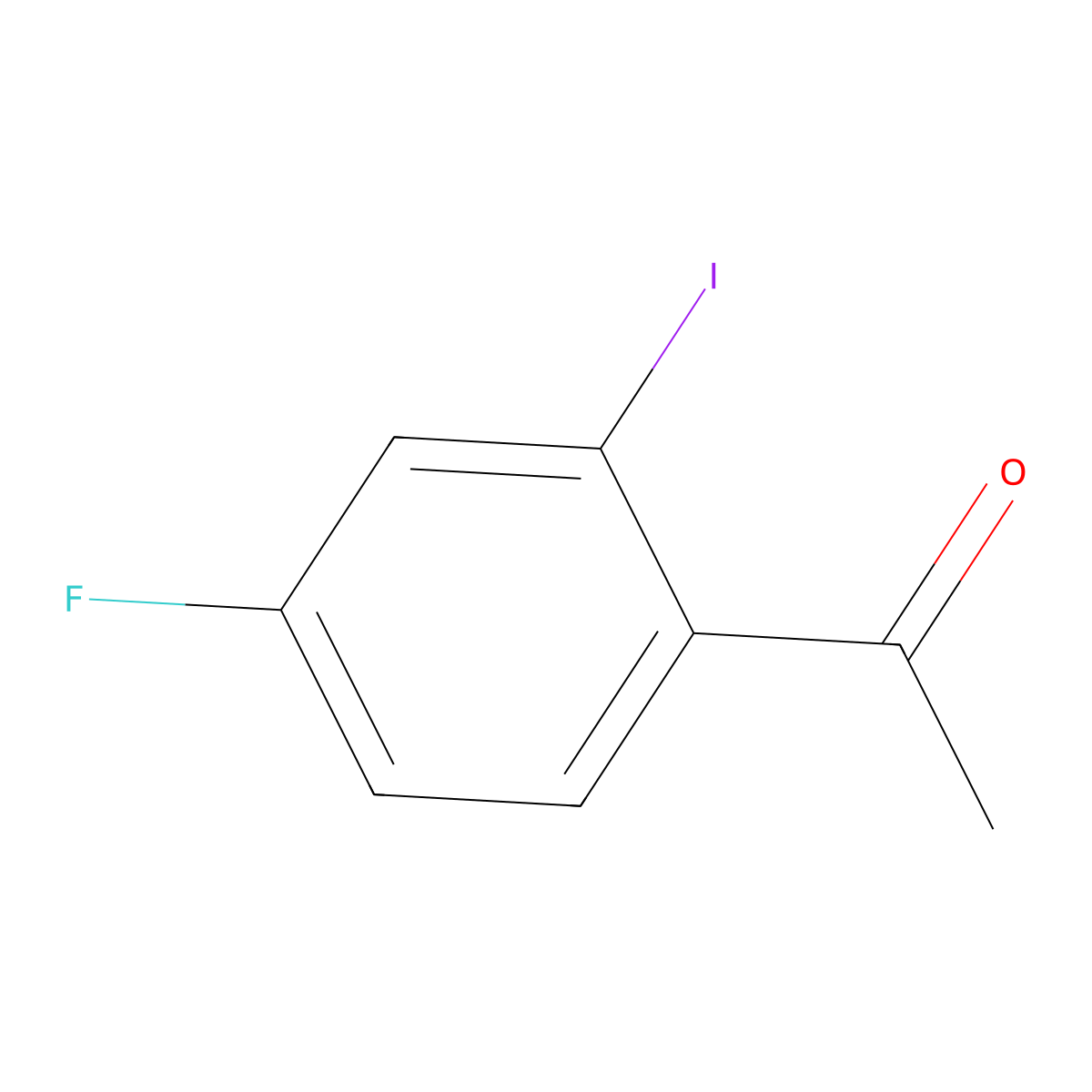 1-(4-Fluoro-2-iodophenyl)ethan-1-one molecular structure, CAS 51788-78-4