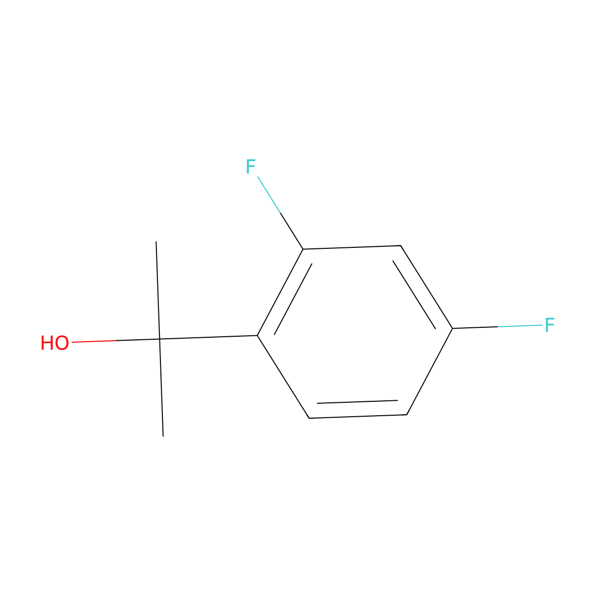 2-(2,4-Difluorophenyl)propan-2-ol molecular structure, CAS 51788-81-9