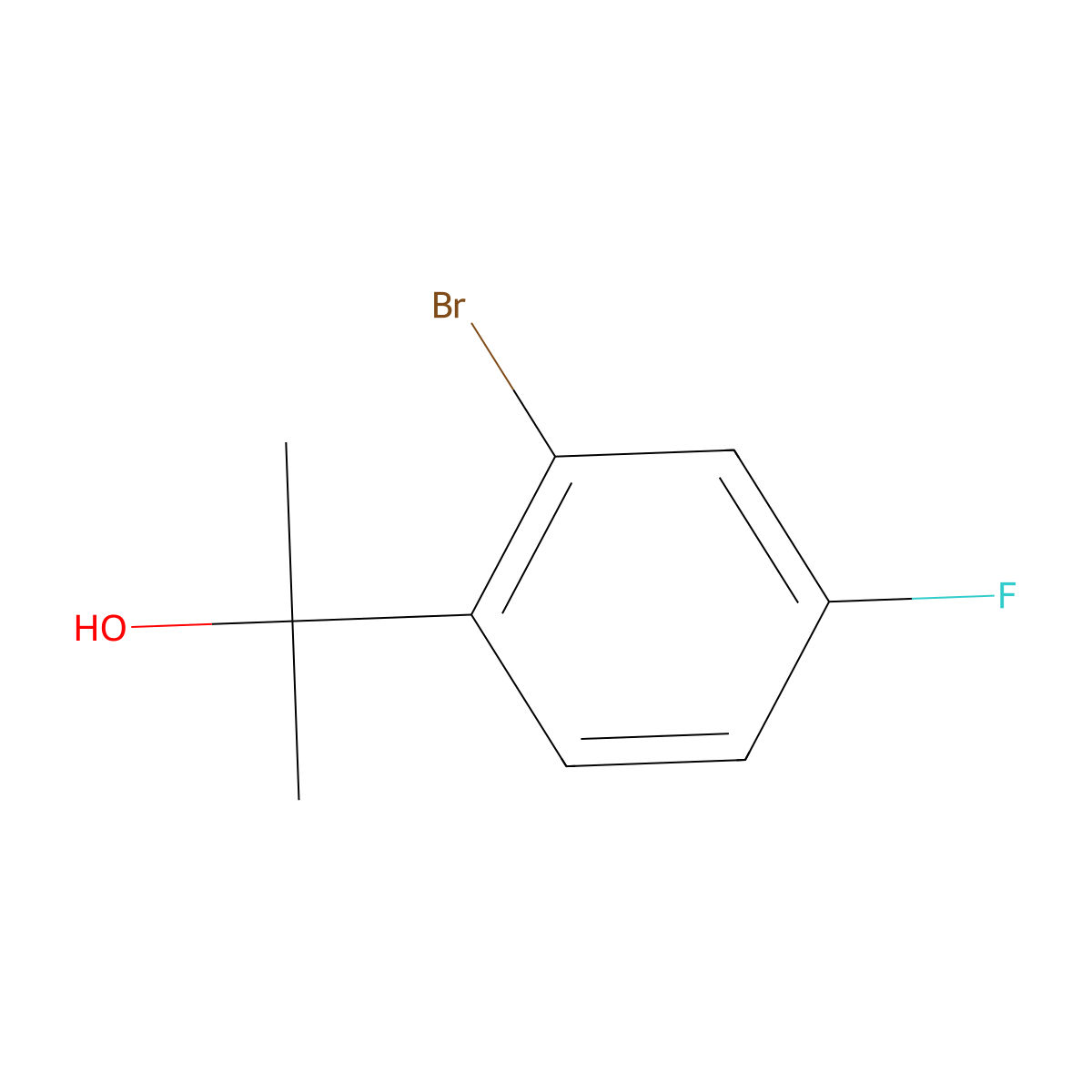 2-(2-Bromo-4-fluorophenyl)propan-2-ol molecular structure, CAS 51788-83-1