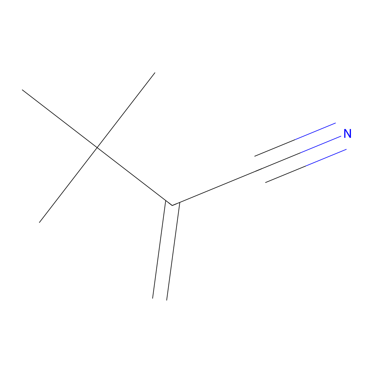 3,3-Dimethyl-2-methylidenebutanenitrile molecular structure, CAS 51789-52-7