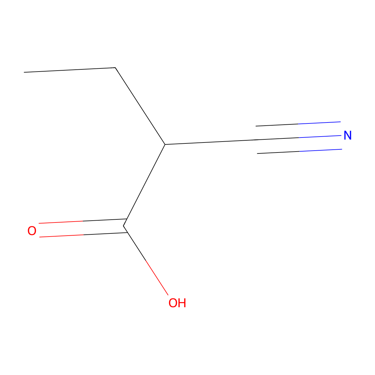 2-Cyanobutanoic acid molecular structure, CAS 51789-75-4