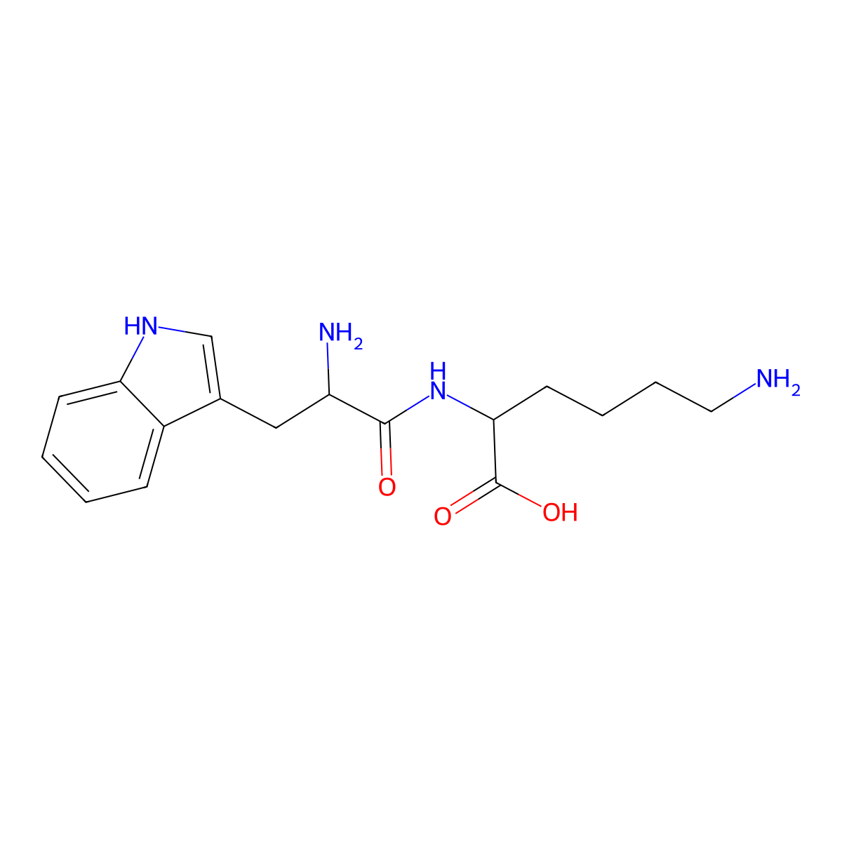 L-Tryptophyl-L-lysine molecular structure, CAS 51790-14-8