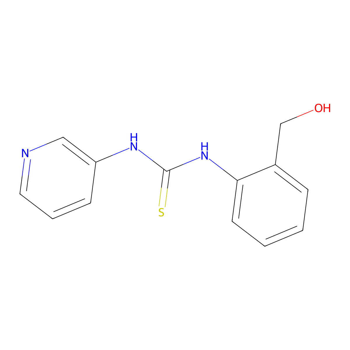 1-[2-(Hydroxymethyl)phenyl]-3-pyridin-3-ylthiourea molecular structure, CAS 517903-51-4