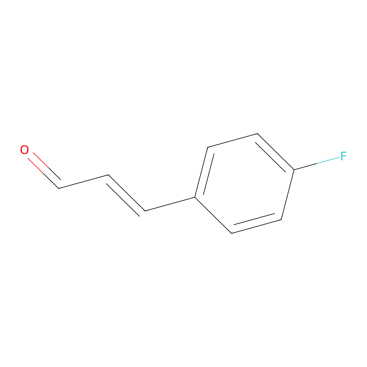 (2E)-3-(4-fluorophenyl)prop-2-enal molecular structure, CAS 51791-26-5