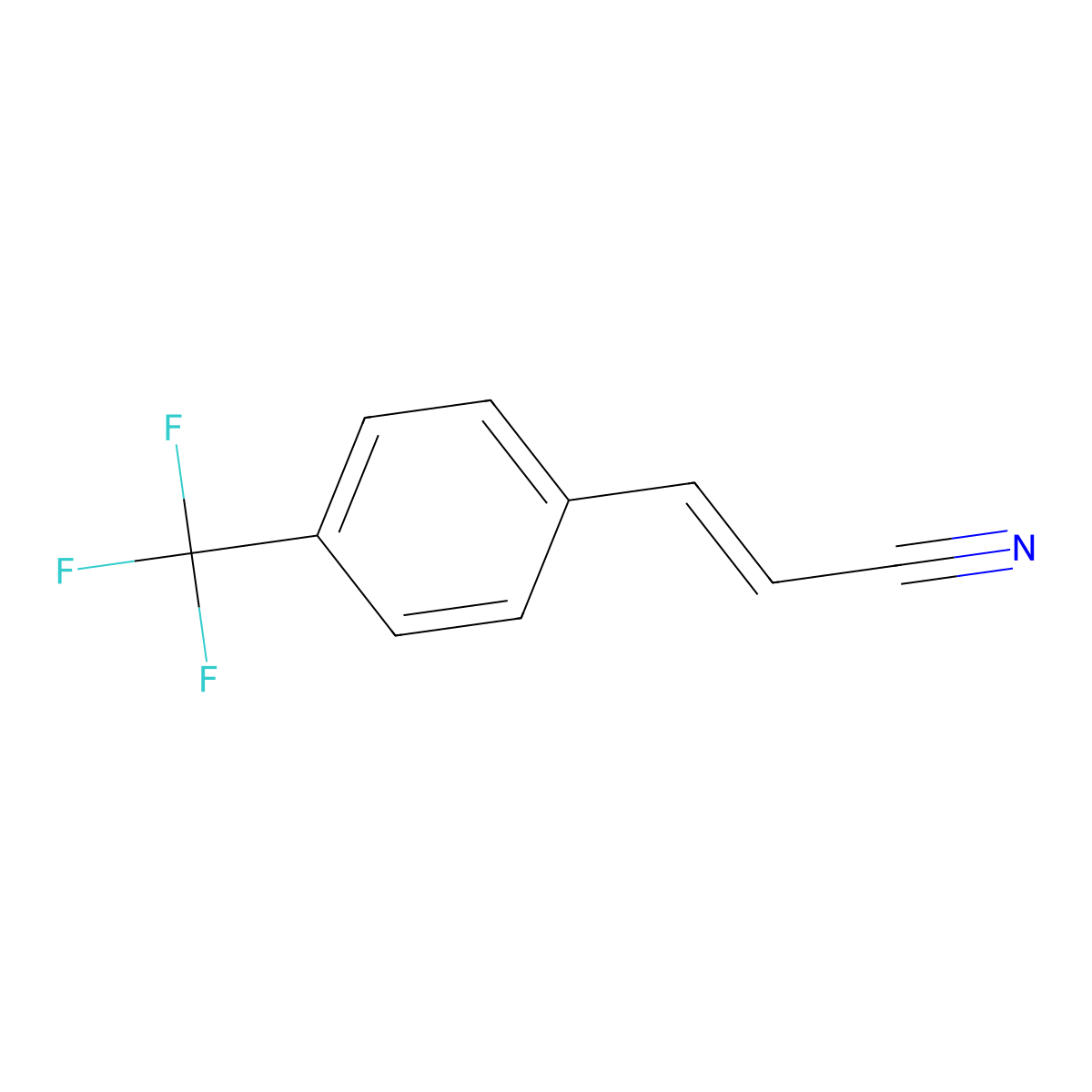 3-[4-(Trifluoromethyl)phenyl]prop-2-enenitrile molecular structure, CAS 51791-29-8