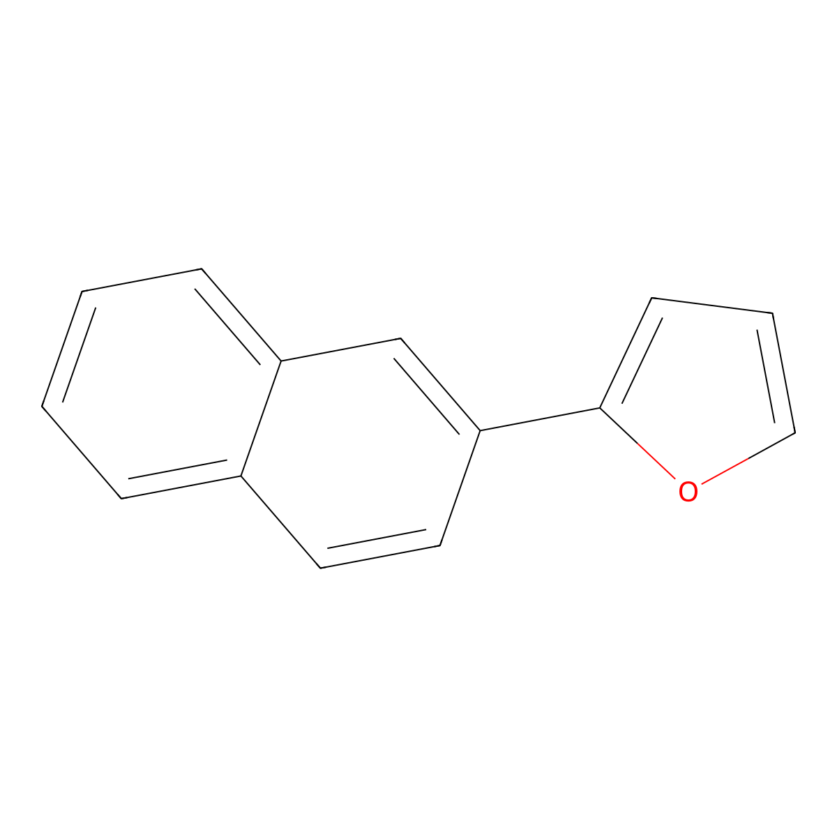 2-(2-Naphthalenyl)furan molecular structure, CAS 51792-33-7