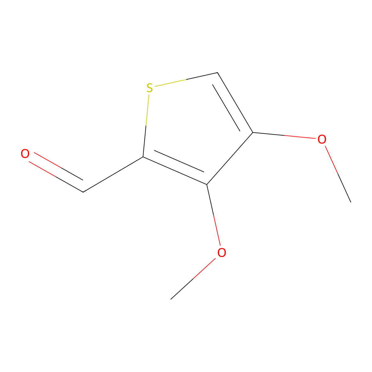 3,4-Dimethoxythiophene-2-carbaldehyde molecular structure, CAS 51792-38-2