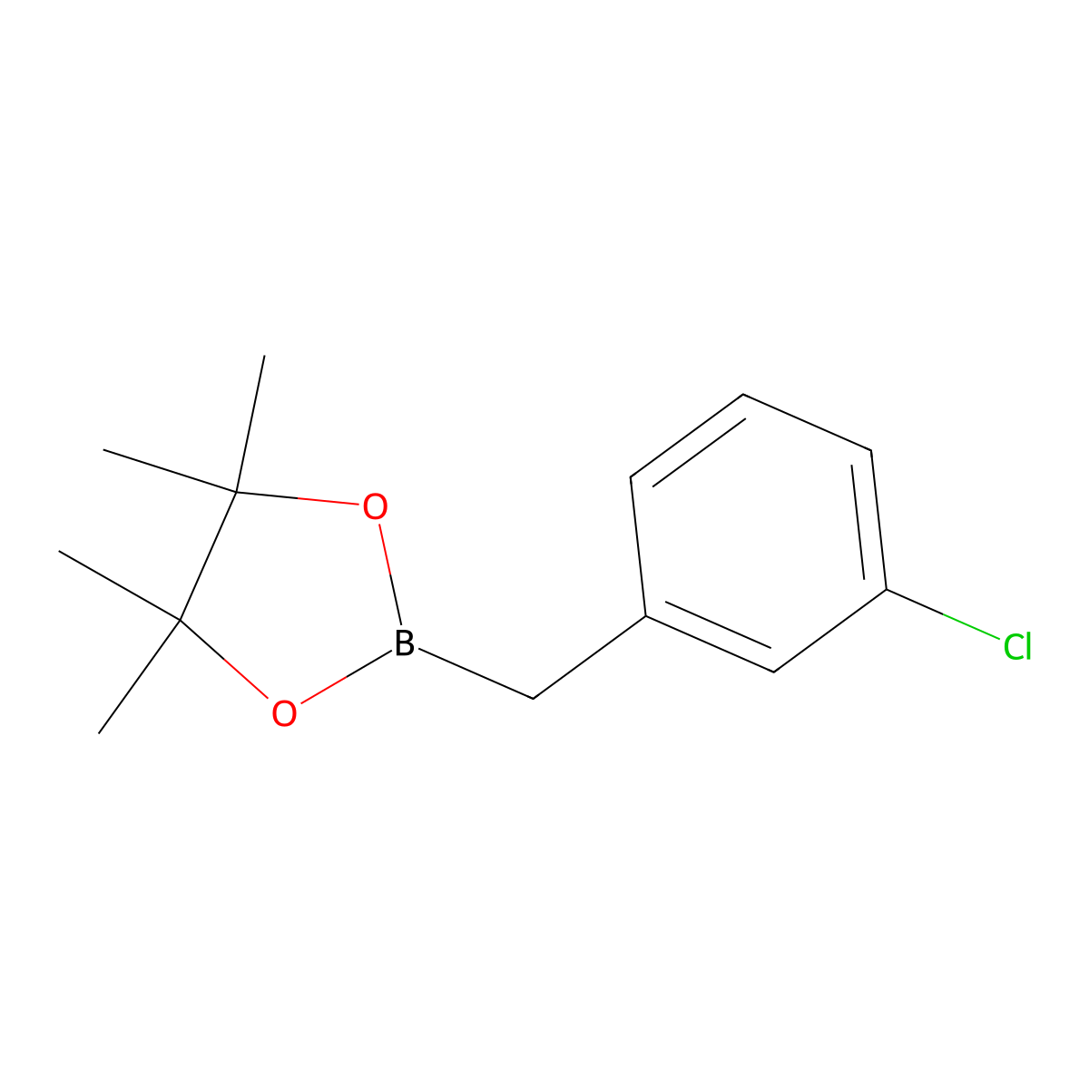 2-(3-Chlorobenzyl)-4,4,5,5-tetramethyl-1,3,2-dioxaborolane molecular structure, CAS 517920-59-1