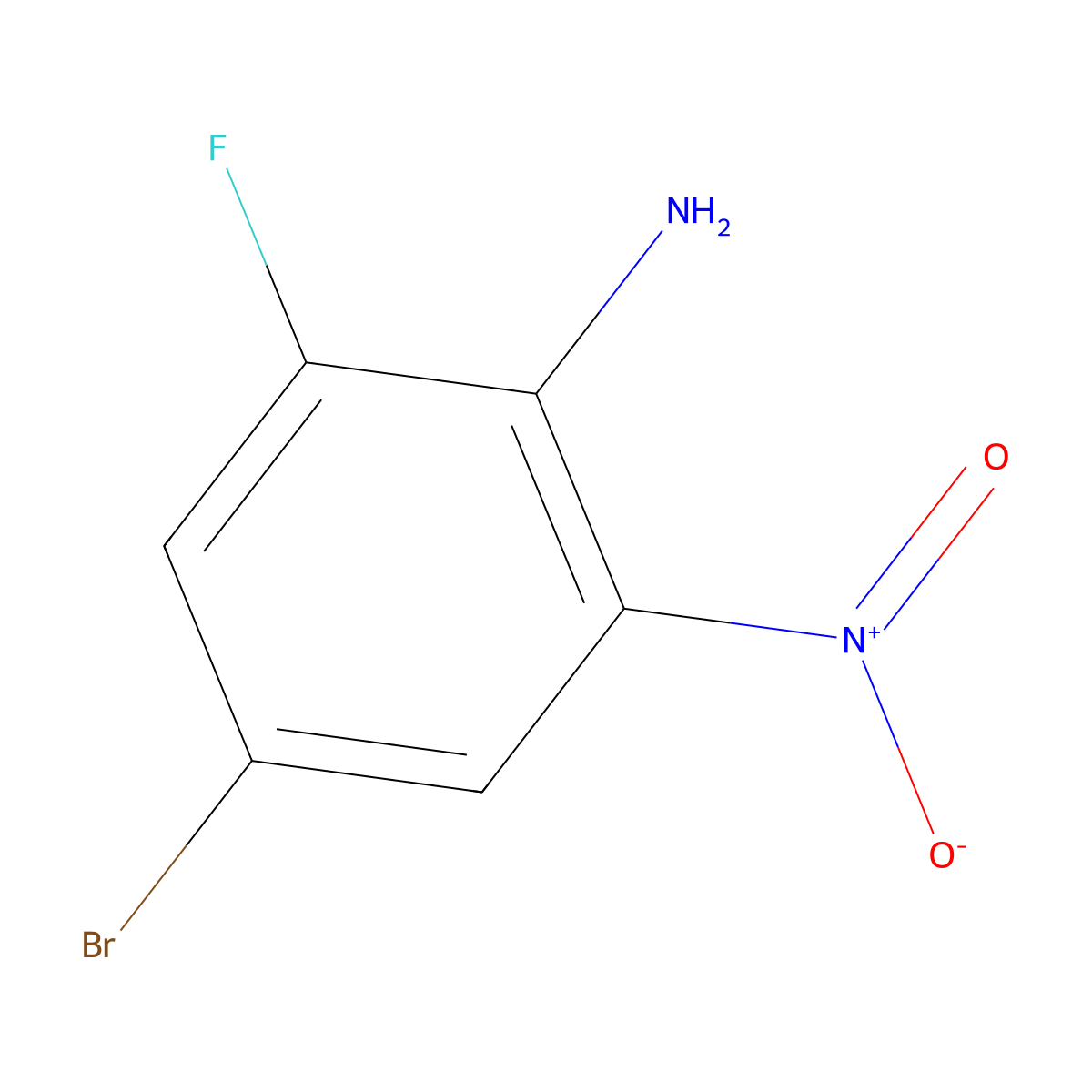 4-Bromo-2-fluoro-6-nitroaniline molecular structure, CAS 517920-70-6