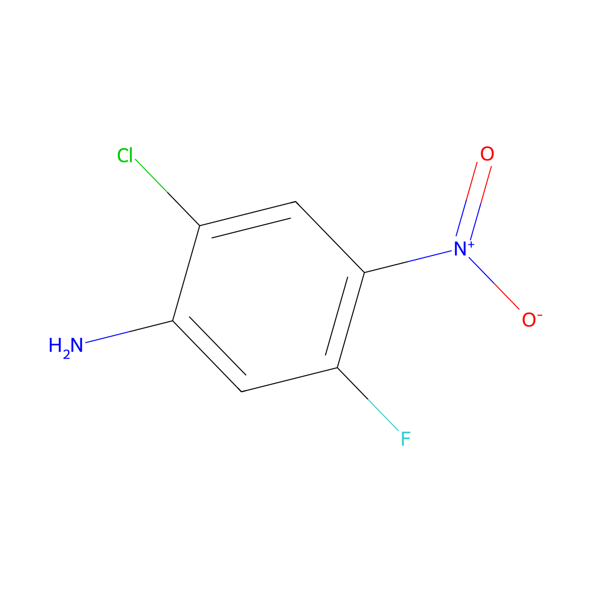 2-Chloro-5-fluoro-4-nitroaniline molecular structure, CAS 517920-71-7
