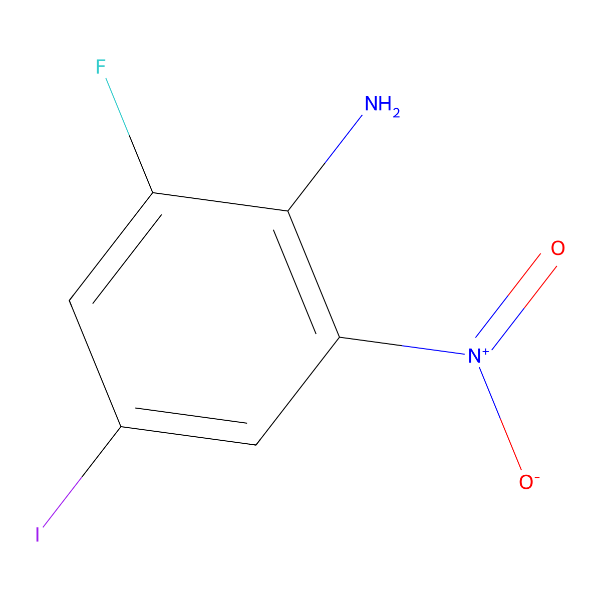 2-Fluoro-4-iodo-6-nitroaniline molecular structure, CAS 517920-73-9