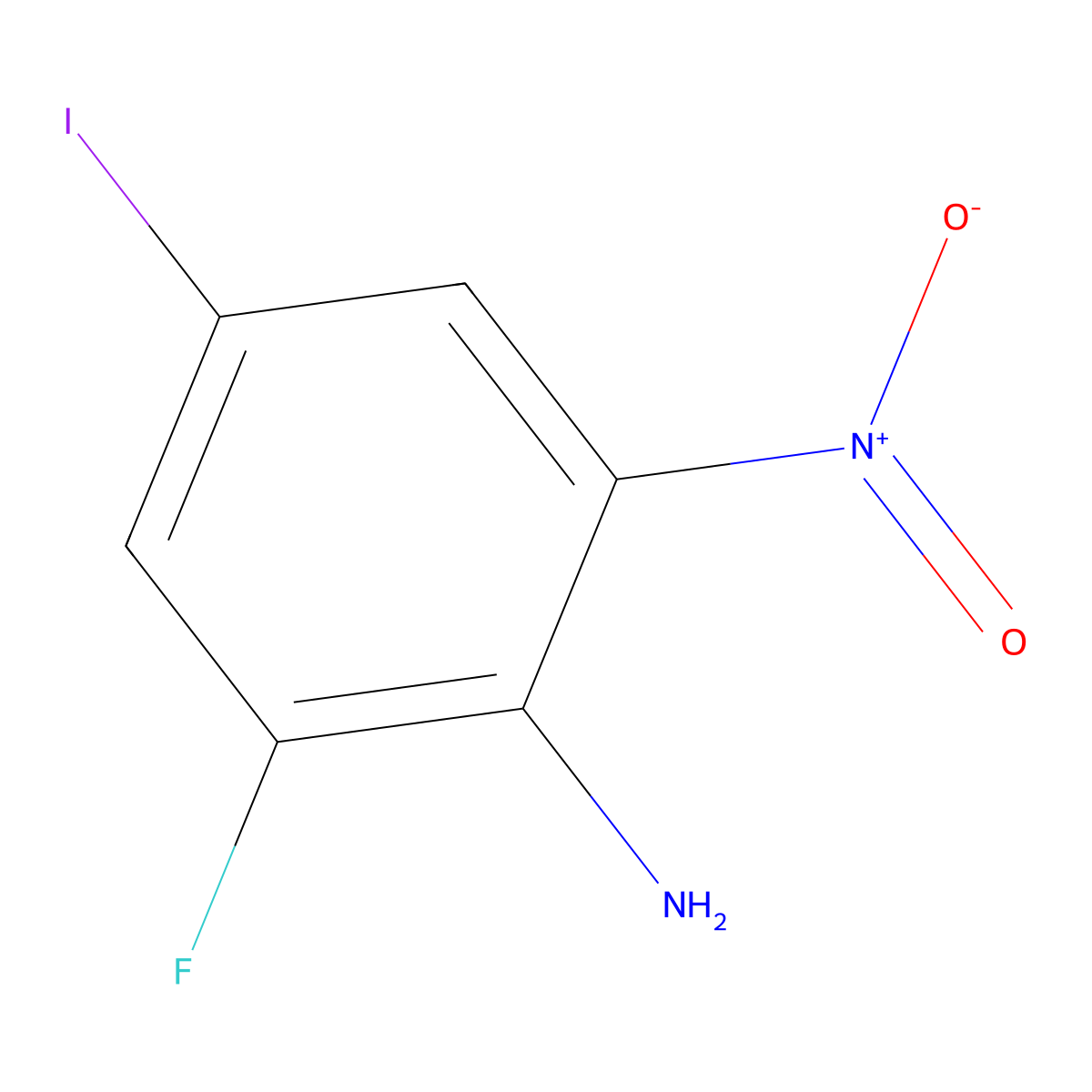 2-Fluoro-4-iodo-6-nitroaniline molecular structure, CAS 517920-73-9