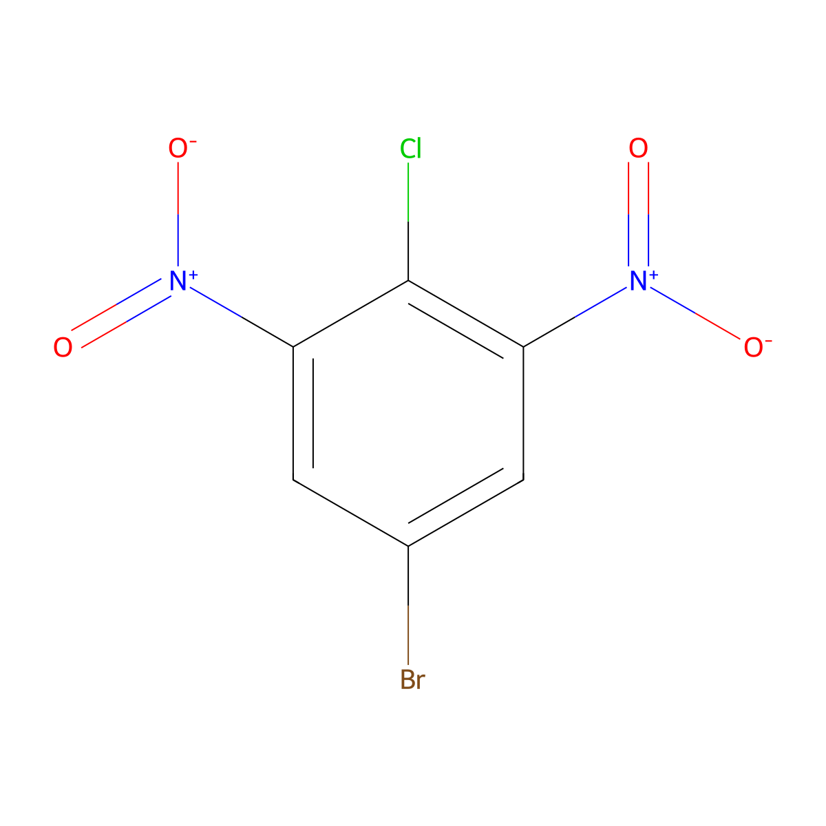 5-Bromo-2-chloro-1,3-dinitrobenzene molecular structure, CAS 51796-82-8