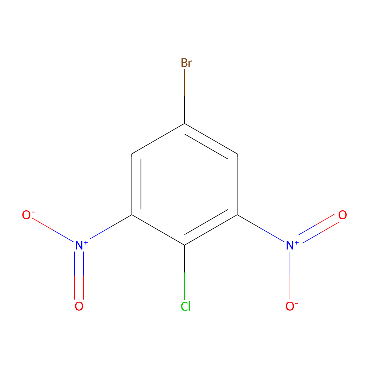 5-Bromo-2-chloro-1,3-dinitrobenzene molecular structure, CAS 51796-82-8