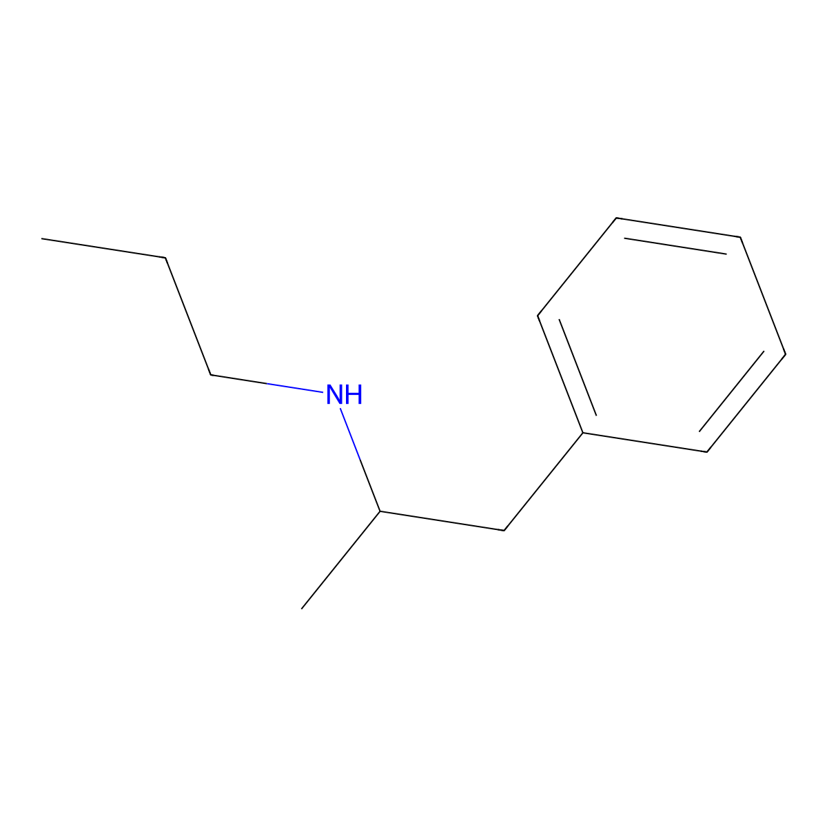 Propylamphetamine molecular structure, CAS 51799-32-7