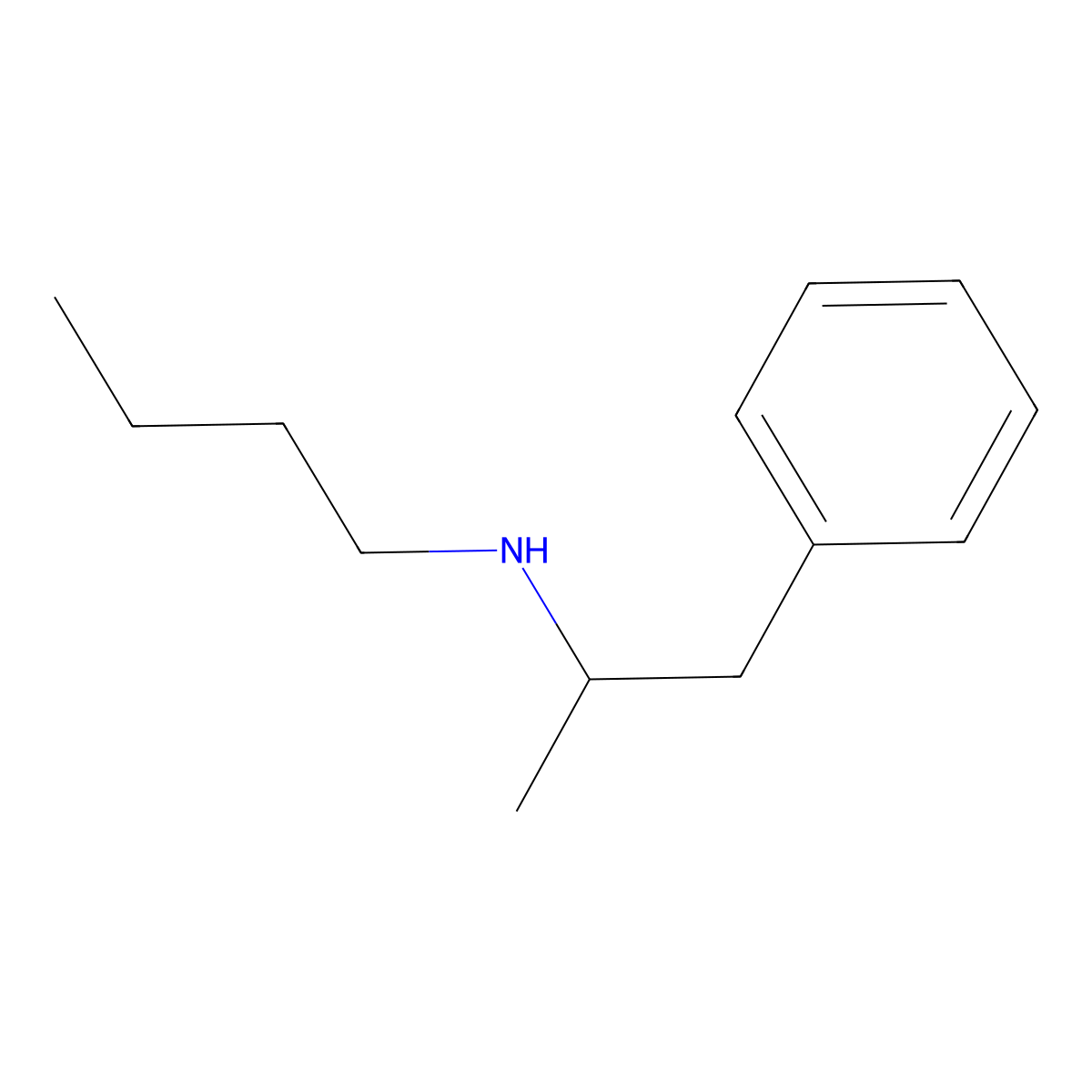 N-Butyl-alpha-methylbenzeneethanamine molecular structure, CAS 51799-33-8