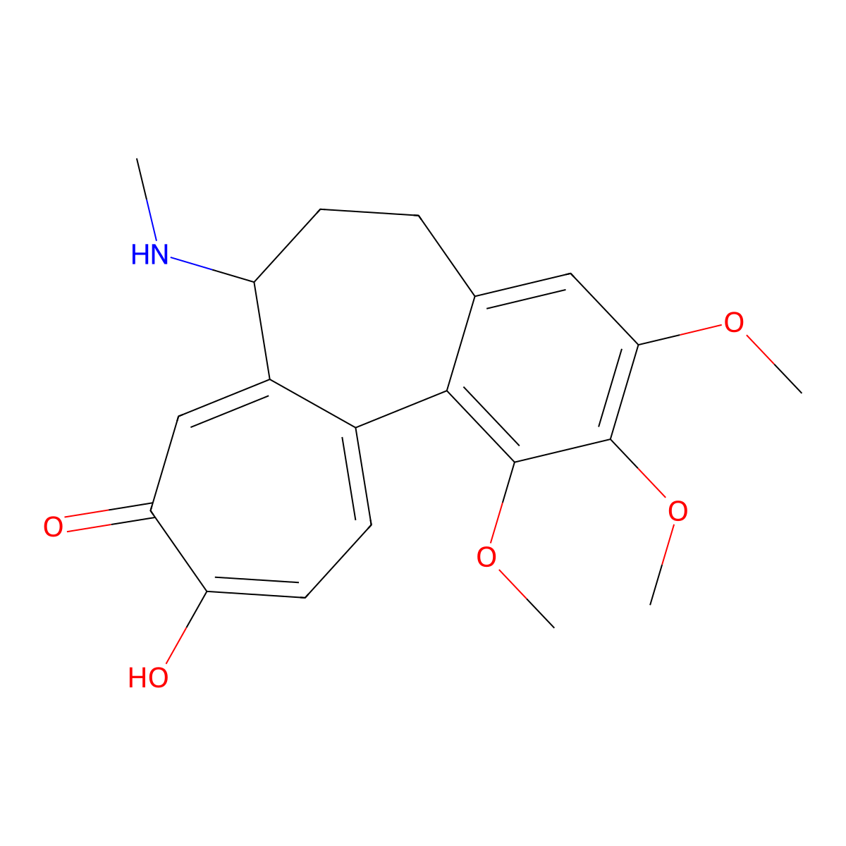 Colchiceine, N-deacetyl-N-methyl- molecular structure, CAS 518-11-6