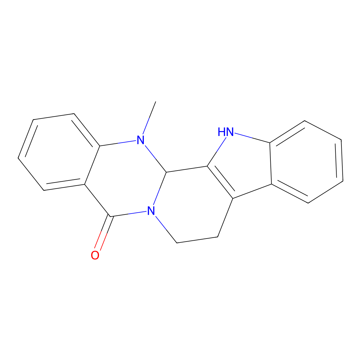 Isoevodiamine molecular structure, CAS 518-18-3