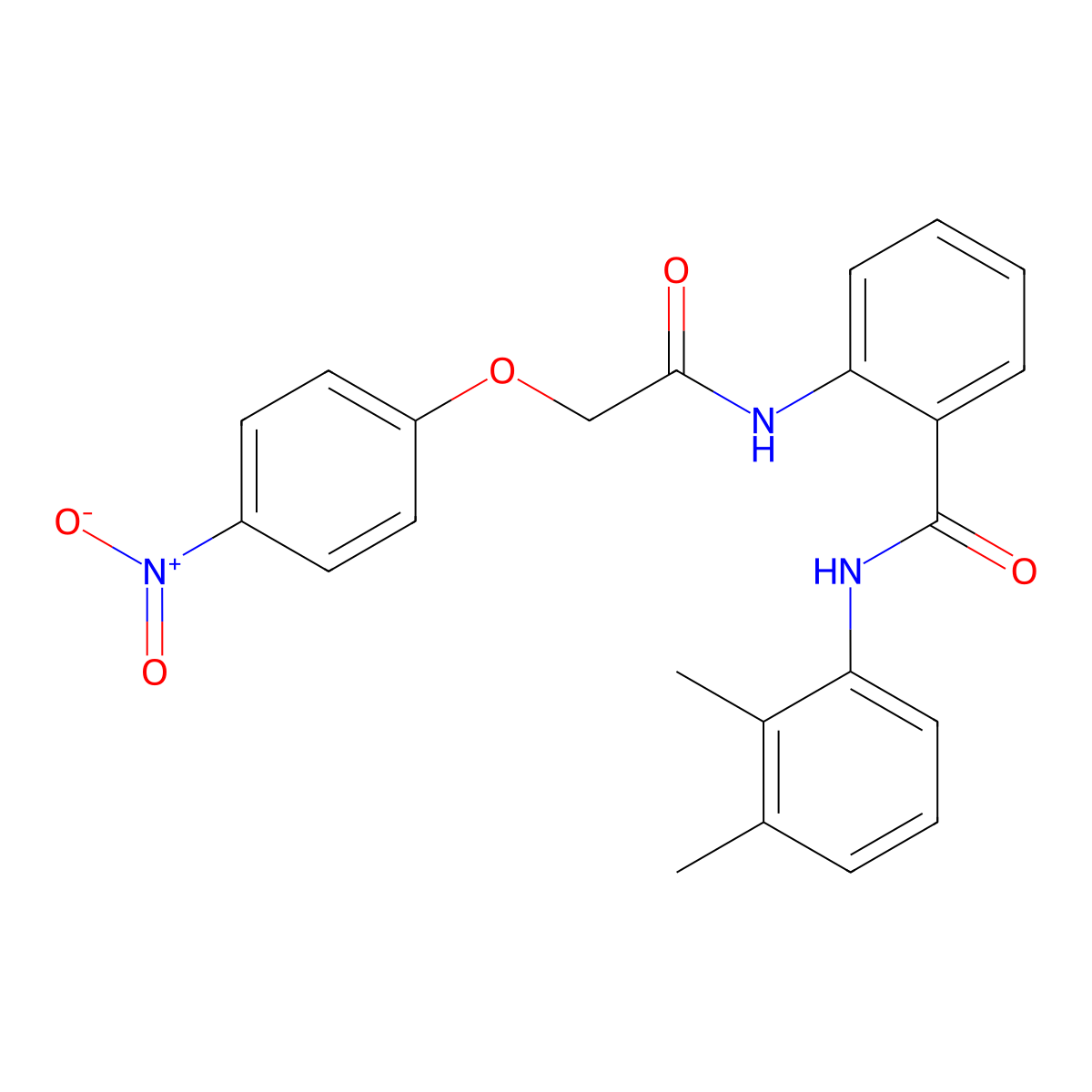 N-(2,3-dimethylphenyl)-2-[[2-(4-nitrophenoxy)acetyl]amino]benzamide molecular structure, CAS 518007-72-2