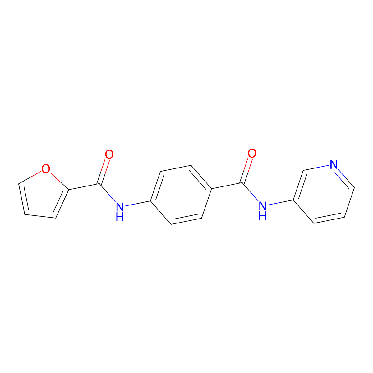 N-[4-(pyridin-3-ylcarbamoyl)phenyl]furan-2-carboxamide molecular structure, CAS 518008-16-7