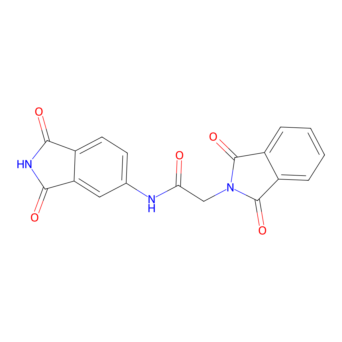 2-(1,3-dioxo-1,3-dihydro-2H-isoindol-2-yl)-N-(1,3-dioxo-2,3-dihydro-1H-isoindol-5-yl)acetamide molecular structure, CAS 518008-64-5