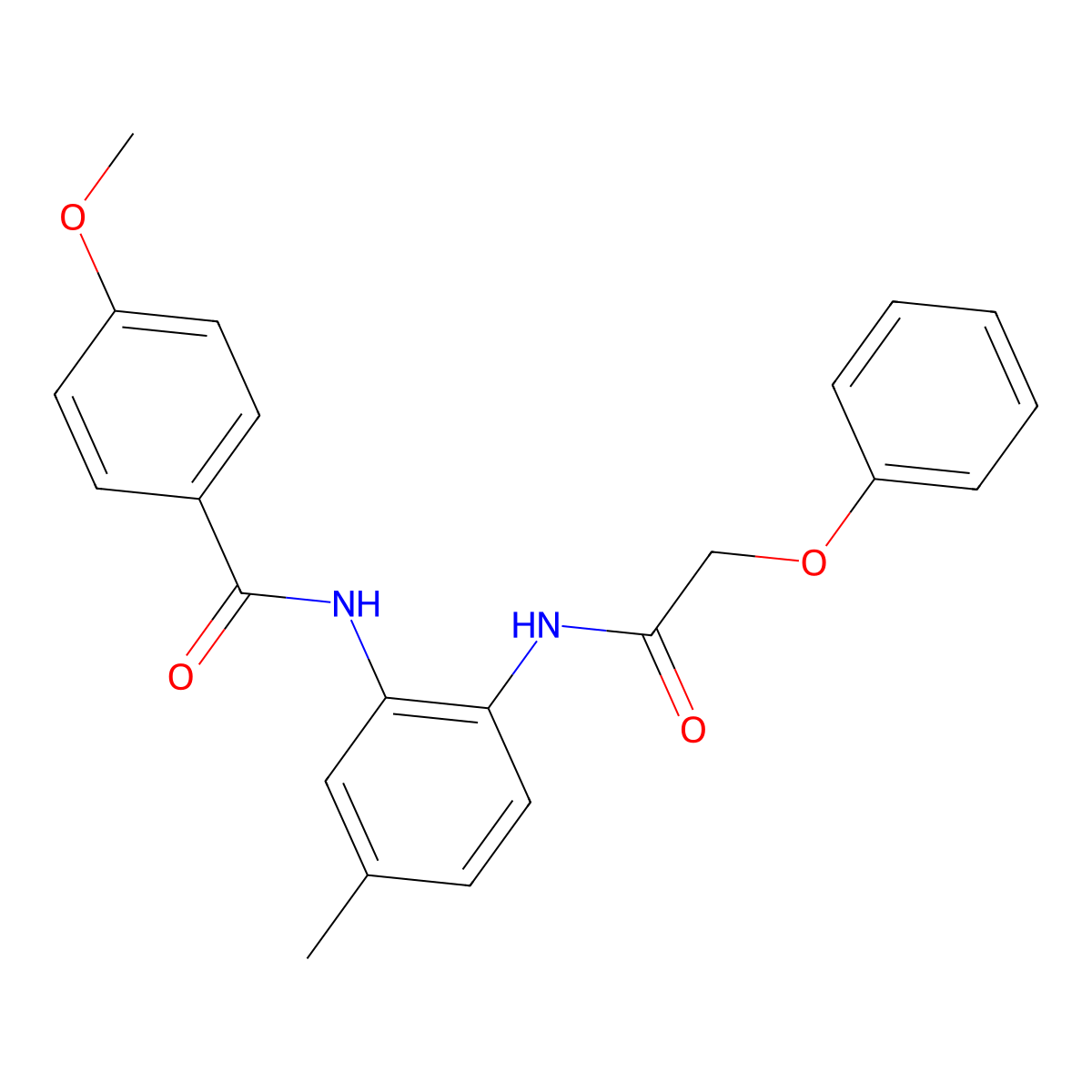 4-methoxy-N-{5-methyl-2-[(phenoxyacetyl)amino]phenyl}benzamide molecular structure, CAS 518008-99-6