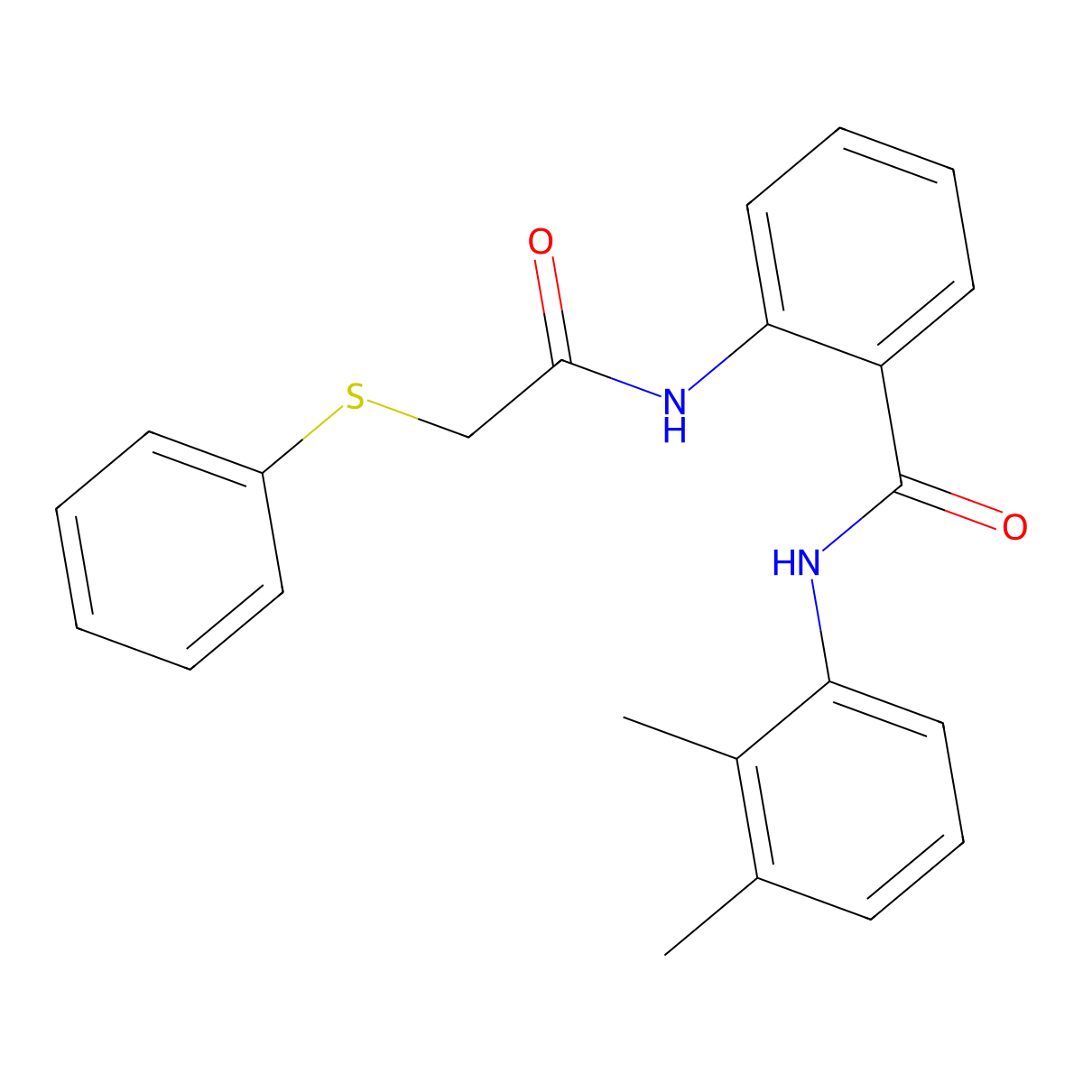 N-(2,3-dimethylphenyl)-2-[(2-phenylsulfanylacetyl)amino]benzamide molecular structure, CAS 518009-09-1