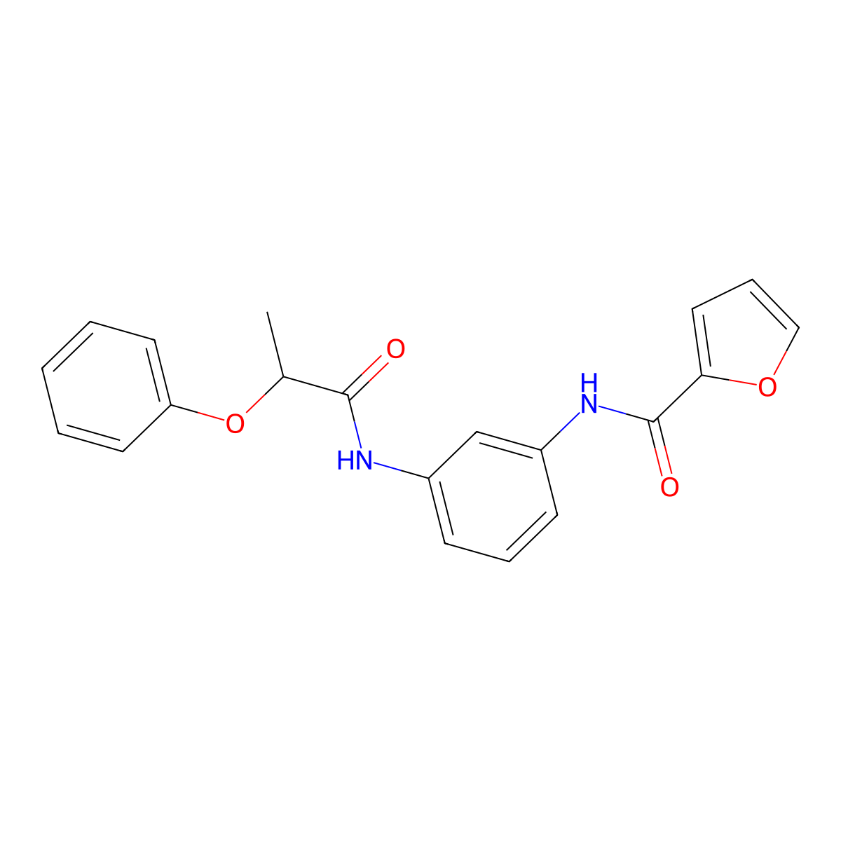 N-[3-(2-phenoxypropanoylamino)phenyl]furan-2-carboxamide molecular structure, CAS 518009-28-4