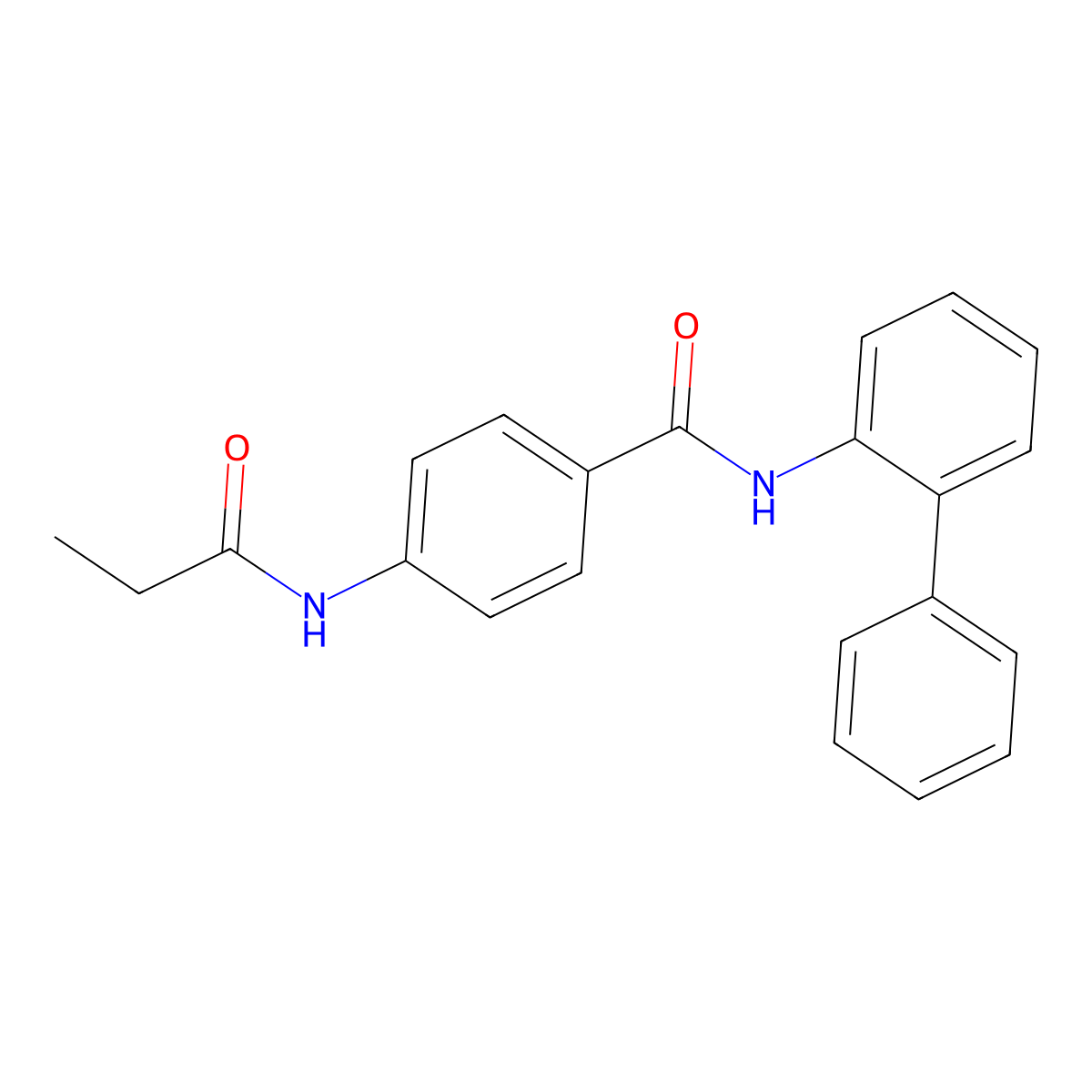 N-(2-phenylphenyl)-4-(propanoylamino)benzamide molecular structure, CAS 518010-07-6