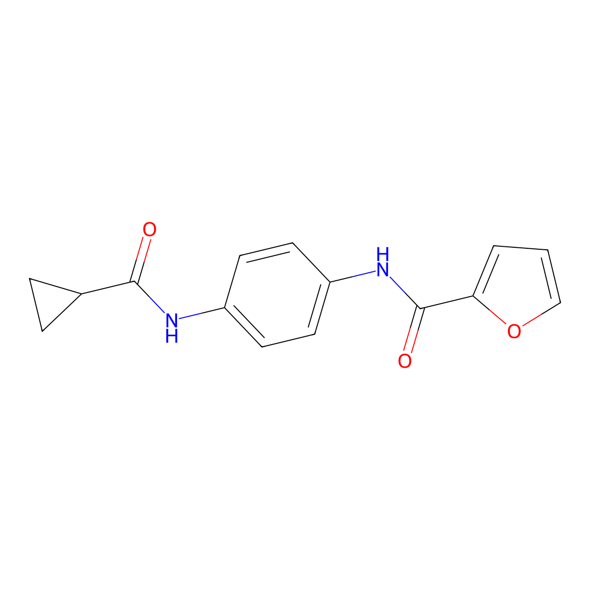 N-[4-(cyclopropanecarbonylamino)phenyl]furan-2-carboxamide molecular structure, CAS 518010-24-7