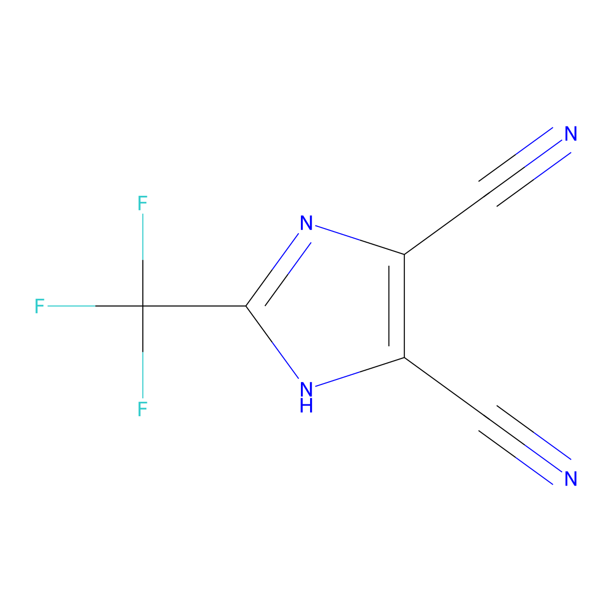 2-(Trifluoromethyl)-1H-imidazole-4,5-dicarbonitrile molecular structure, CAS 51802-41-6
