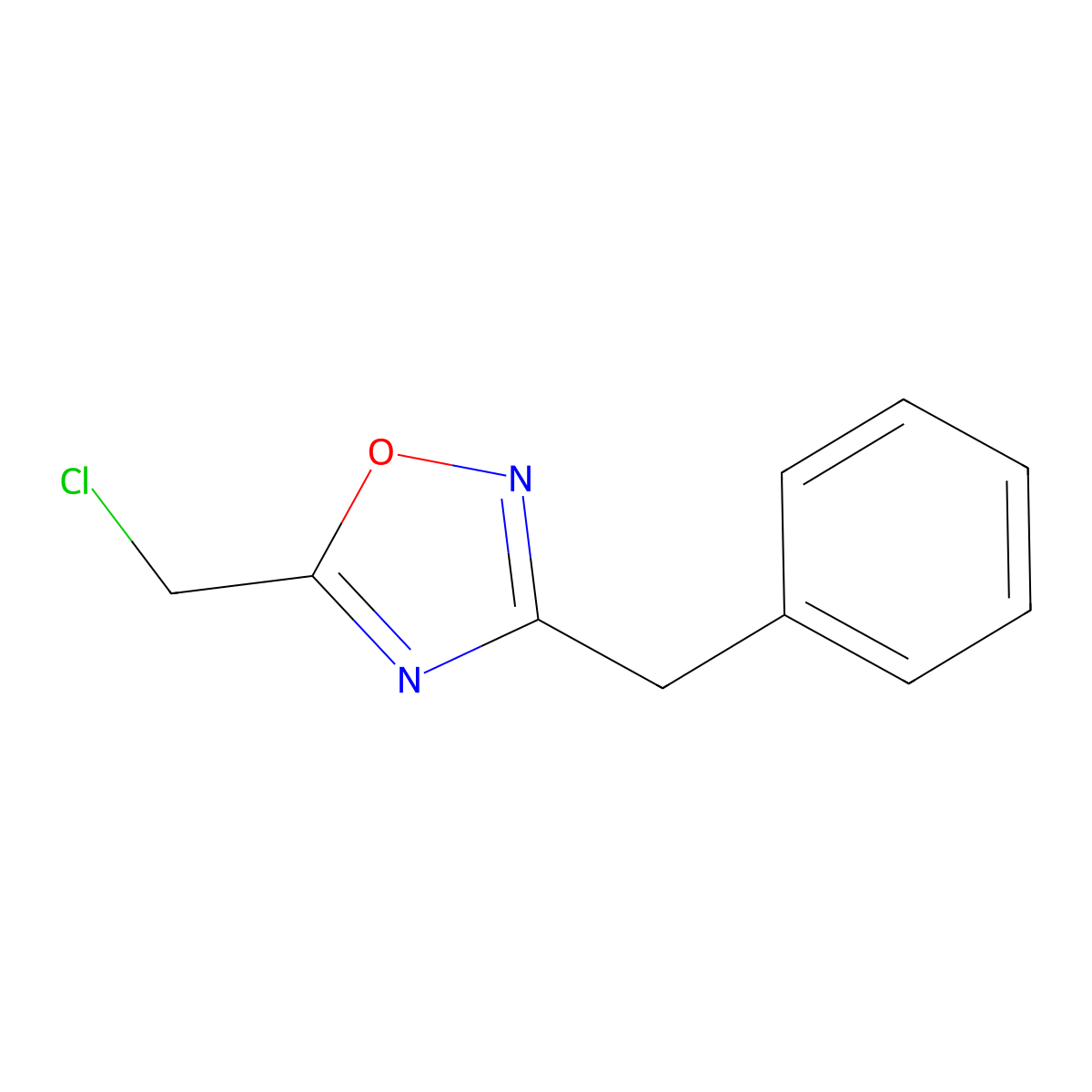 3-Benzyl-5-(chloromethyl)-1,2,4-oxadiazole molecular structure, CAS 51802-77-8