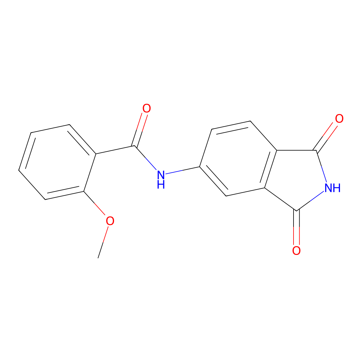 N-(1,3-dioxoisoindol-5-yl)-2-methoxybenzamide molecular structure, CAS 518021-55-1