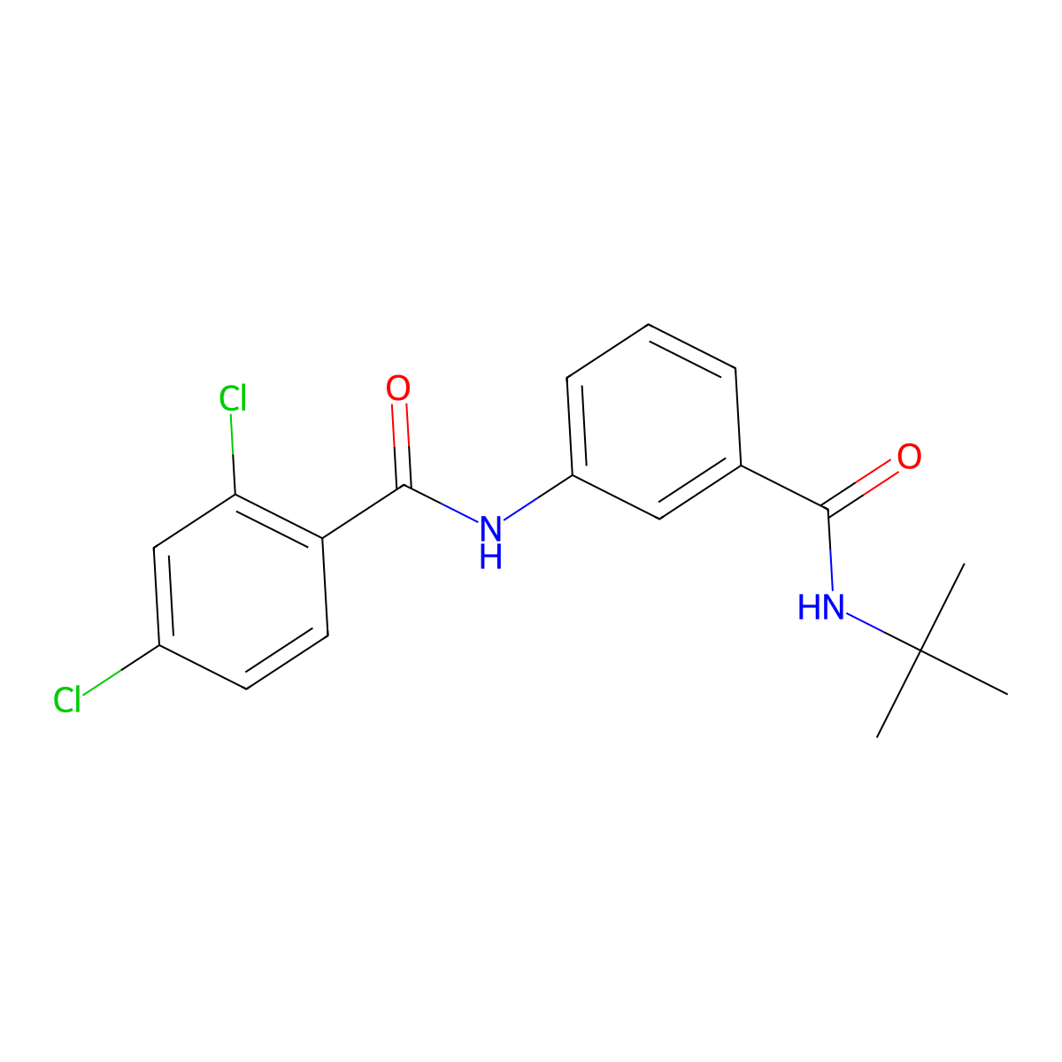 N-[3-(tert-butylcarbamoyl)phenyl]-2,4-dichlorobenzamide molecular structure, CAS 518021-59-5