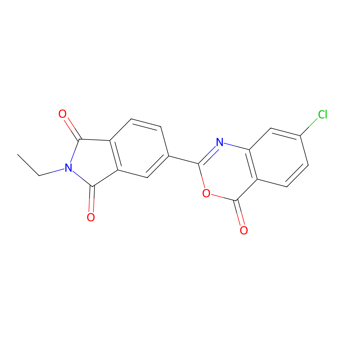 5-(7-Chloro-4-oxo-3,1-benzoxazin-2-yl)-2-ethylisoindole-1,3-dione molecular structure, CAS 518021-77-7
