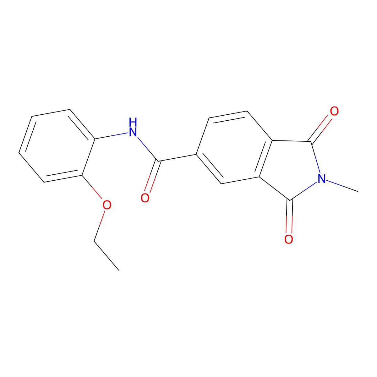N-(2-ethoxyphenyl)-2-methyl-1,3-dioxoisoindole-5-carboxamide molecular structure, CAS 518022-29-2