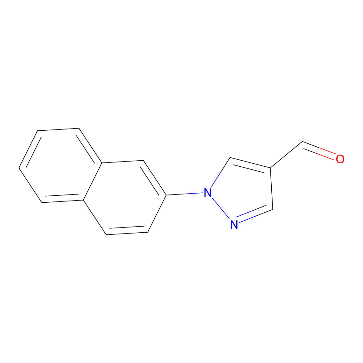 1-(2-Naphthyl)-1H-pyrazole-4-carbaldehyde molecular structure, CAS 518023-77-3