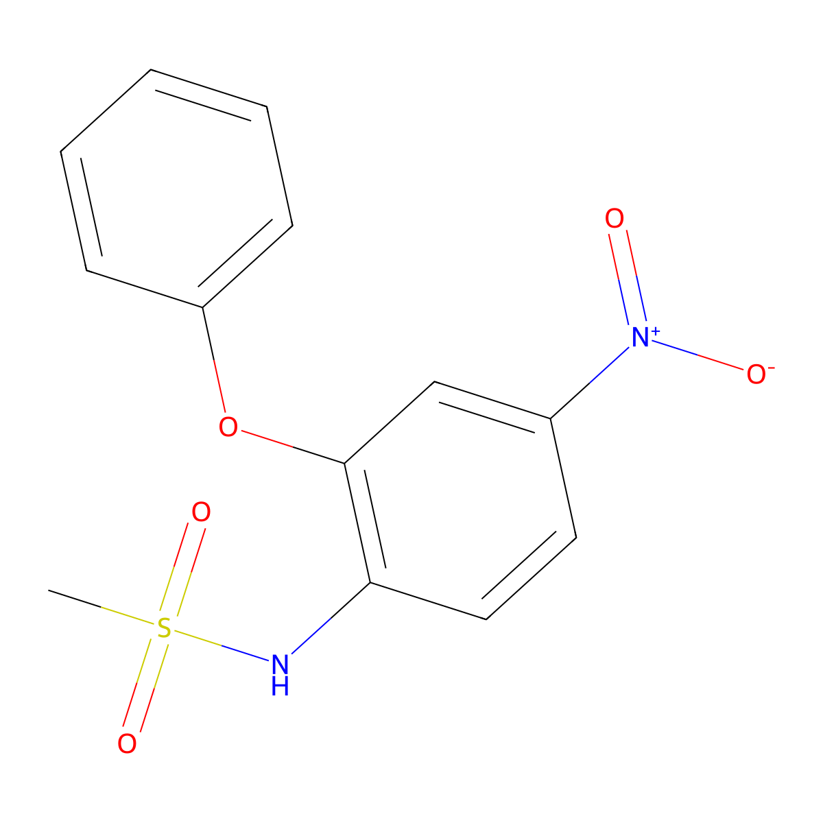 Nimesulide molecular structure, CAS 51803-78-2