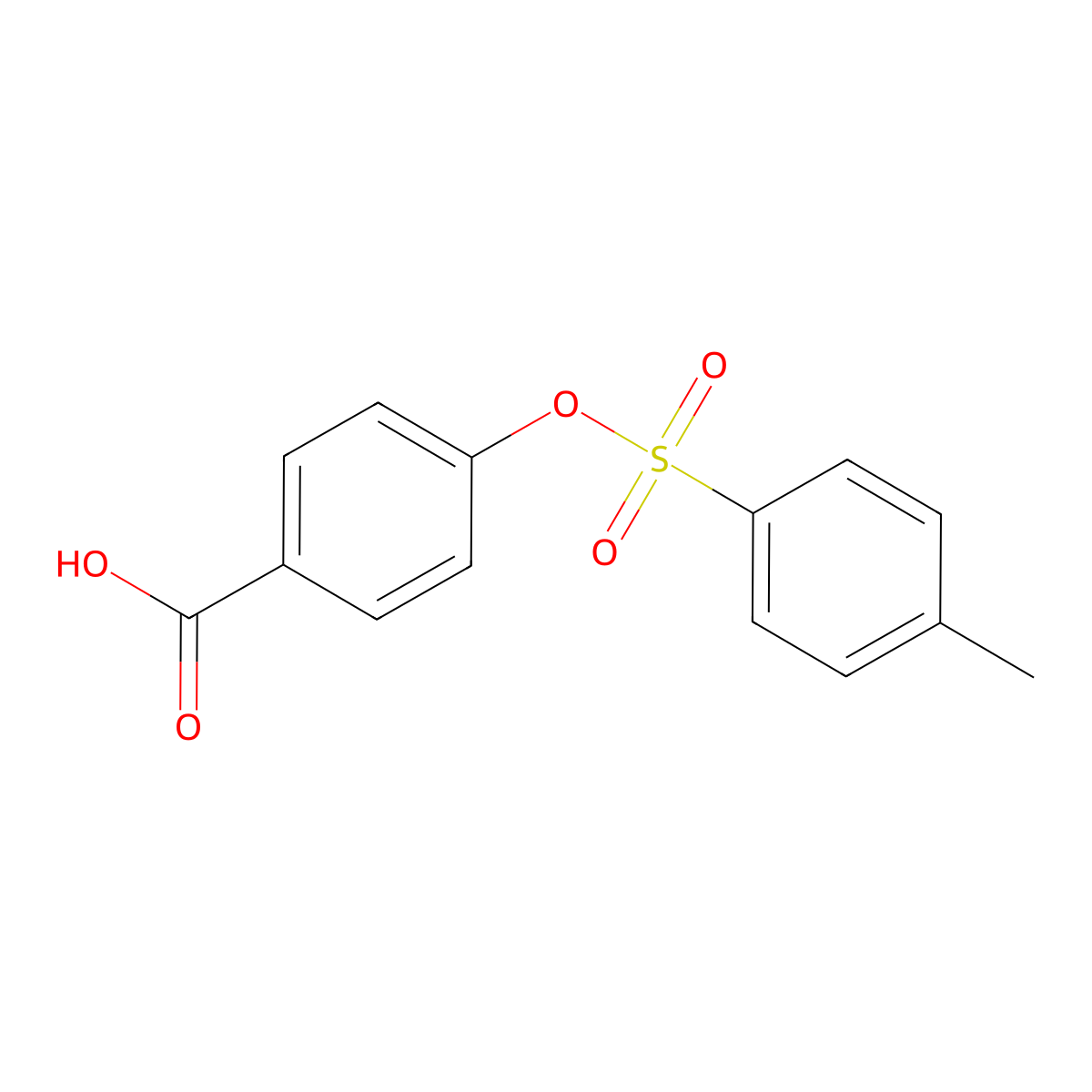 4-[(4-Methylbenzenesulfonyl)oxy]benzoic acid molecular structure, CAS 51804-15-0