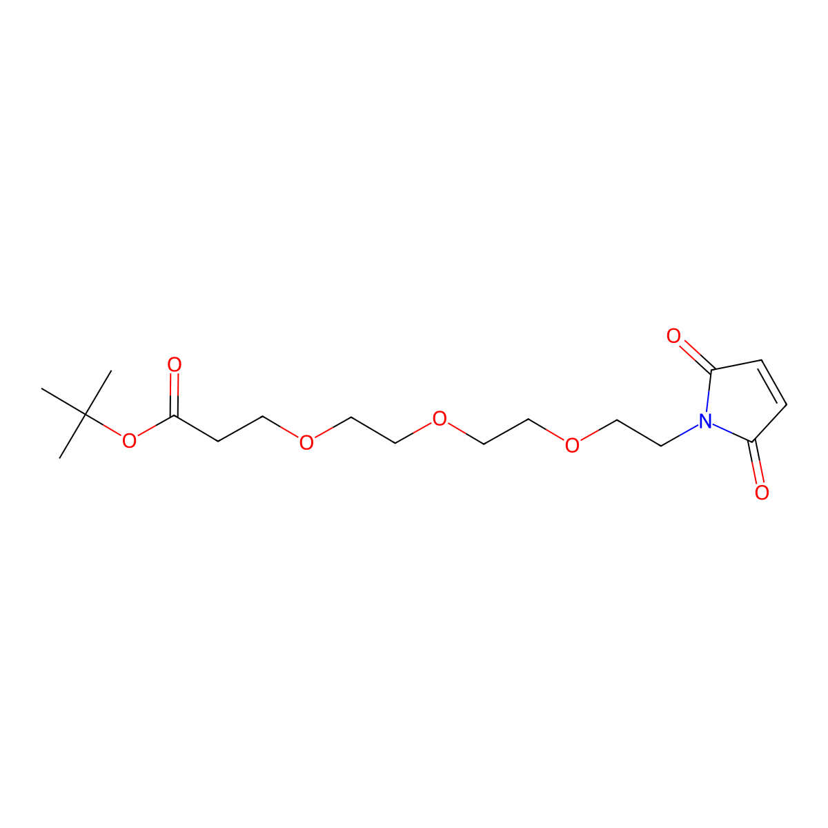 Mal-PEG3-t-butyl ester molecular structure, CAS 518044-35-4