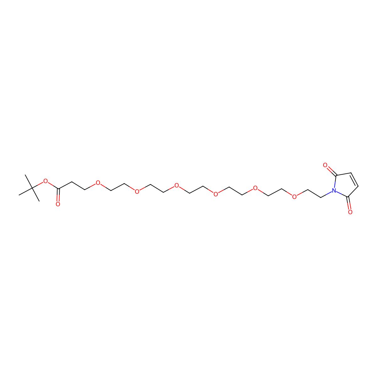MAl-PEG6-t-butyl ester molecular structure, CAS 518044-37-6