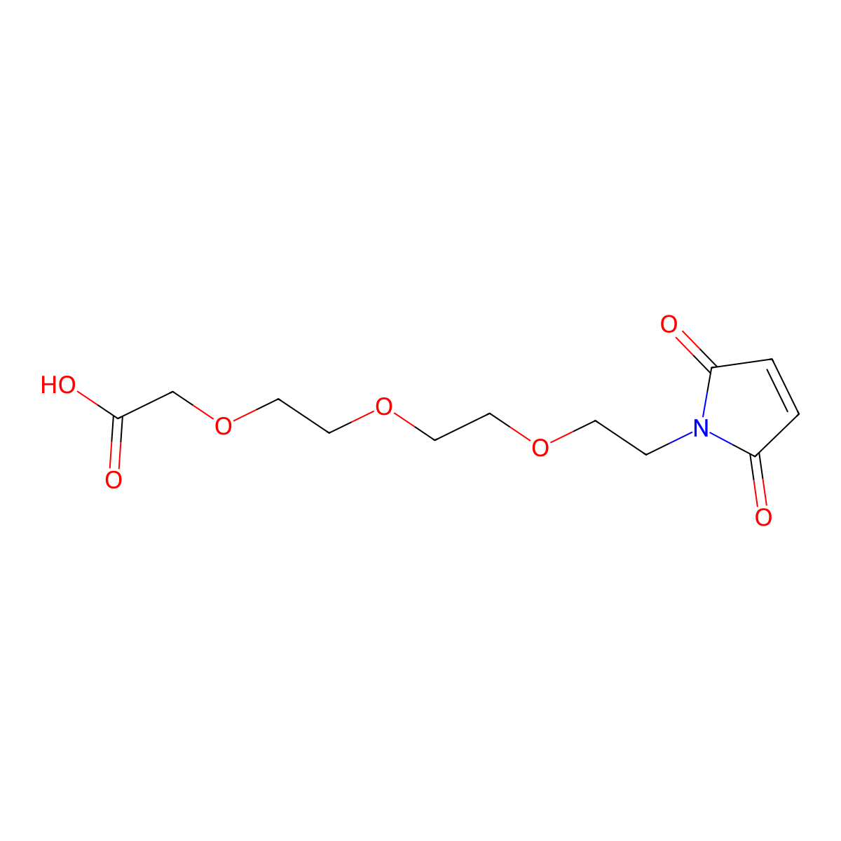Mal-PEG3-CH2COOH molecular structure, CAS 518044-38-7