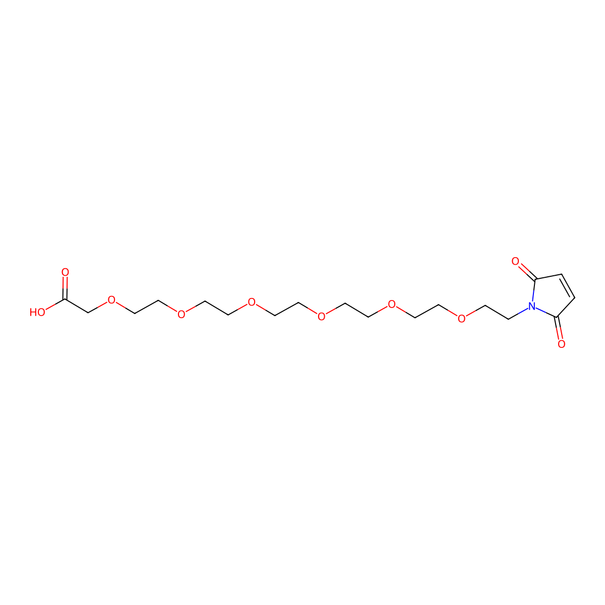 Mal-PEG6-CH2COOH molecular structure, CAS 518044-39-8