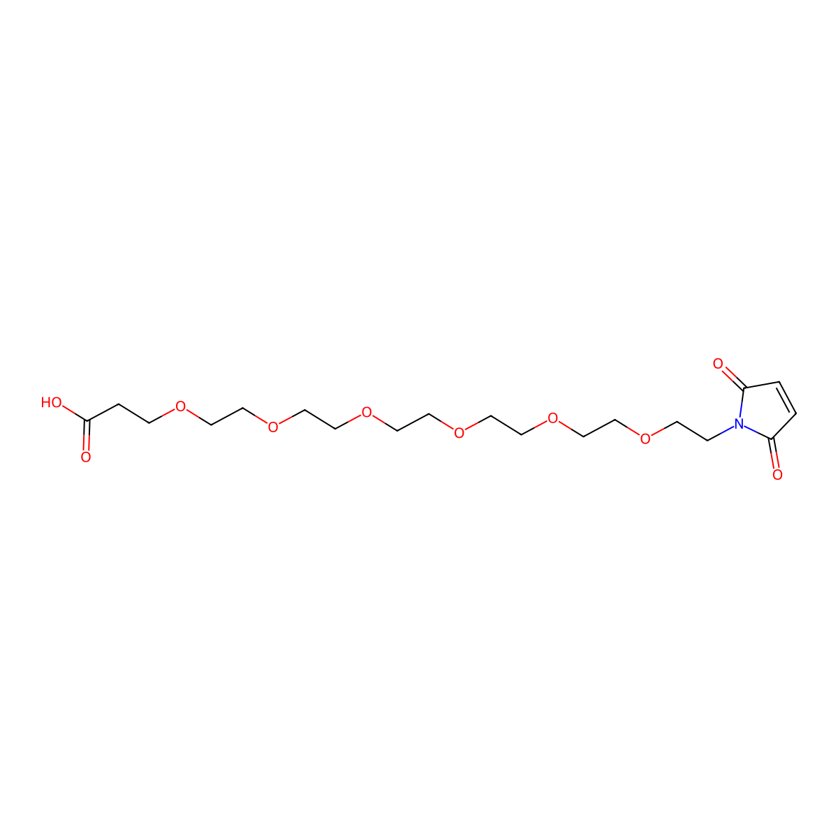 Mal-PEG6-Acid molecular structure, CAS 518044-42-3