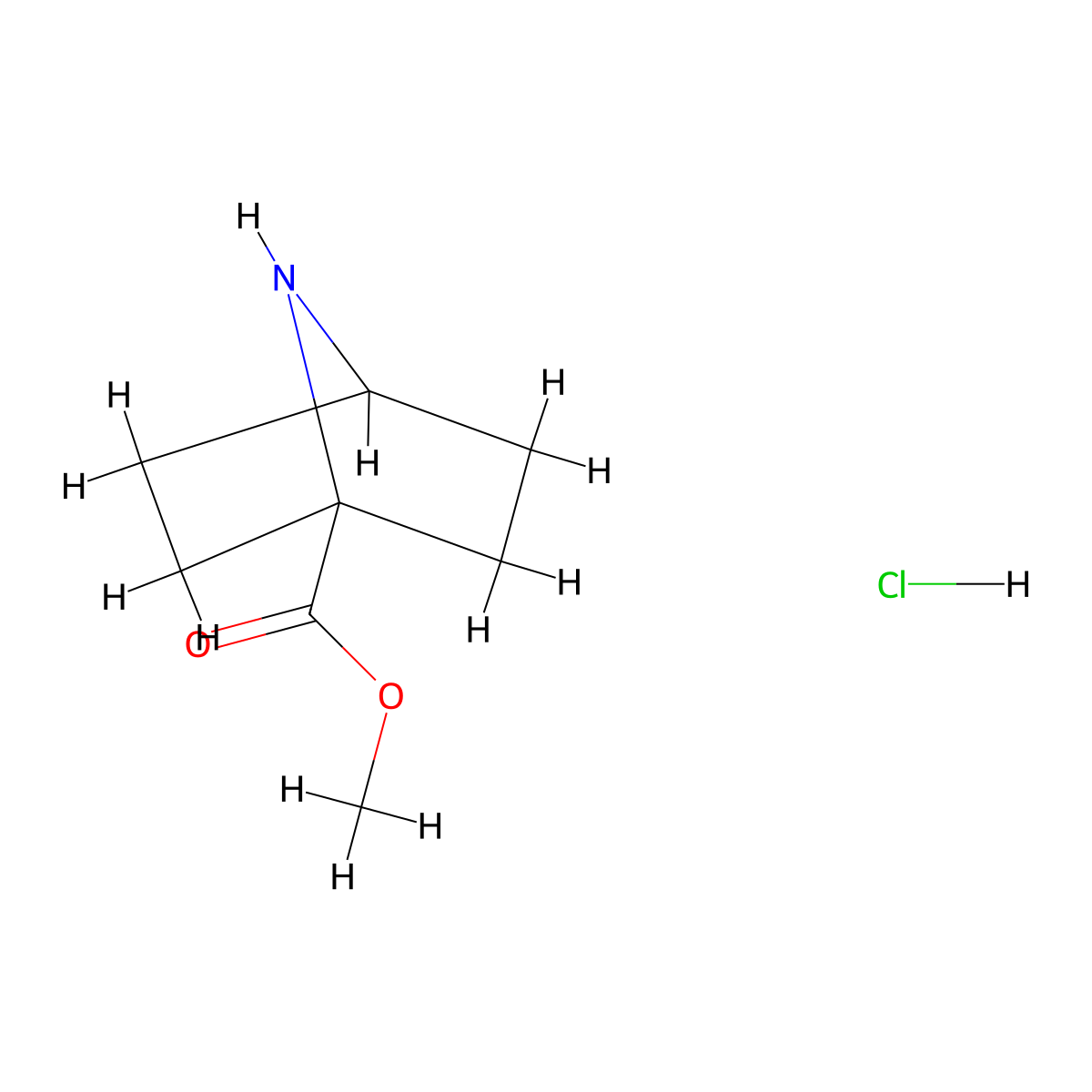 Methyl 7-azabicyclo[2.2.1]heptane-1-carboxylate hydrochloride molecular structure, CAS 518046-34-9