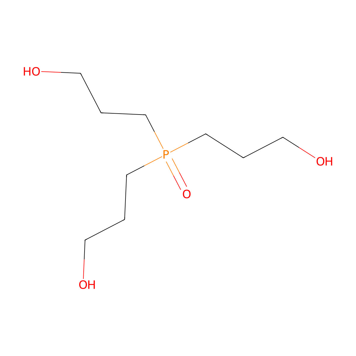 1-Propanol, 3,3',3''-phosphinylidynetris- molecular structure, CAS 51805-42-6