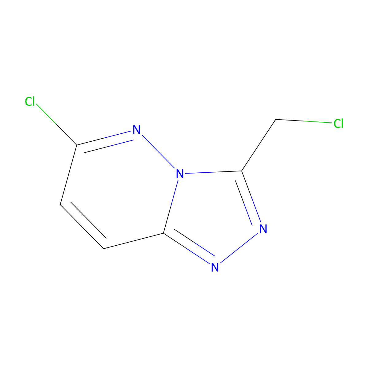 6-Chloro-3-(chloromethyl)-[1,2,4]triazolo[4,3-b]pyridazine molecular structure, CAS 518050-86-7