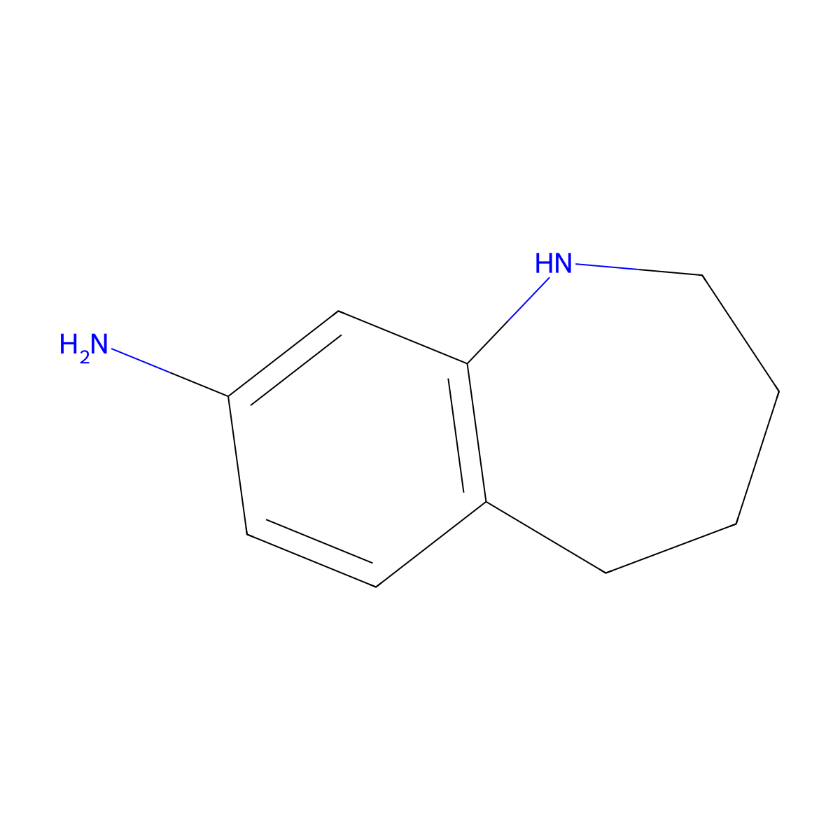 2,3,4,5-tetrahydro-1H-benzo[b]azepin-8-amine molecular structure, CAS 518051-96-2