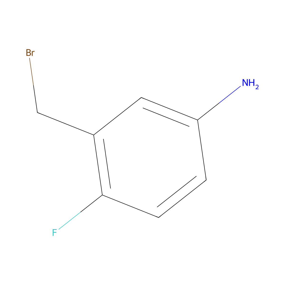 5-Amino-2-fluorobenzyl bromide molecular structure, CAS 518057-73-3